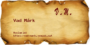 Vad Márk névjegykártya